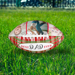 Rotes grünes Land Kariert mit dem besten Vater all Football