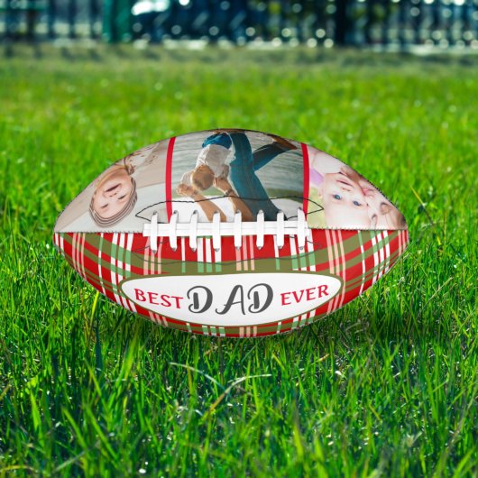 Rotes grünes Land Kariert mit dem besten Vater all Football