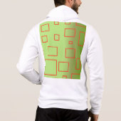 Rotes Grünes Quadrat Herren Basic Kapuzenpullover Hoodie (Rückseite)