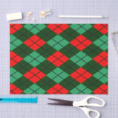 Rotes grünes Tartan-Papierpapier Seidenpapier (Handwerk)