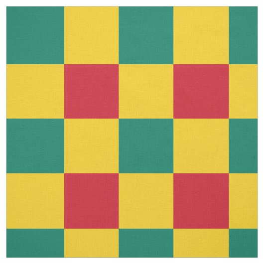 Rotes, grünes und gelbes Schachbrettmuster Stoff (Muster)