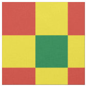 Rotes, grünes und gelbes Schachbrettmuster Stoff (Nahaufnahme)