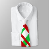 Rotes grünes Wasser Diagonal Kariert Krawatte (Gebunden)