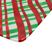 Rotes grünes Wasser Diagonal Kariert Schneidebrett (Ecke)