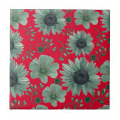 Rotes grünes Wasser Fliese (Vorderseite)