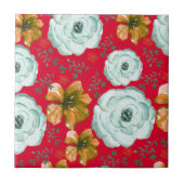 Rotes grünes Wasser Fliese (Vorderseite)