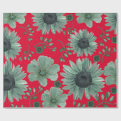 Rotes grünes Wasser Geschenkpapier (Flach)