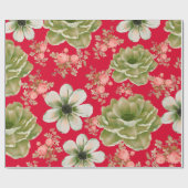 Rotes grünes Wasser Geschenkpapier (Flach)