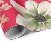 Rotes grünes Wasser Geschenkpapier (Rolleneckpunkt)