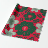 Rotes grünes Wasser Geschenkpapier (Ungerollt)