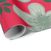 Rotes grünes Wasser Geschenkpapier (Rolleneckpunkt)