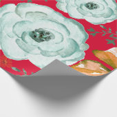 Rotes grünes Wasser Geschenkpapier (Ecke)