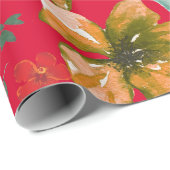 Rotes grünes Wasser Geschenkpapier (Rolleneckpunkt)