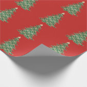rotes grünes Weihnachtsbaum-Stern-Packpapier Geschenkpapier (Ecke)