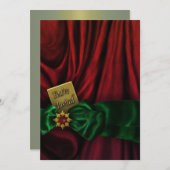 Rotes grünes Weihnachtsfeiertags-Party Einladung (Vorne/Hinten)