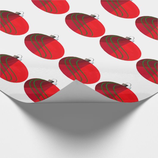 Rotes grünes Weihnachtsschmuckpapier Geschenkpapier (Ecke)
