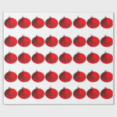 Rotes grünes Weihnachtsschmuckpapier Geschenkpapier (Flach)