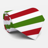 Rotes grünes Weiß stripes Krawatte (Gerollt)