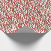 Rotes, grünes weißes Mandala-Urlaubspapier Geschenkpapier (Ecke)