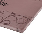 Rotes Grungy Blumen Schneidebrett (Ecke)
