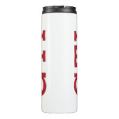 Rotes GTI Abzeichen Thermosbecher (Rückseite)