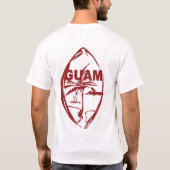 Rotes Guam-Siegel durch Mich T-Shirt (Rückseite)