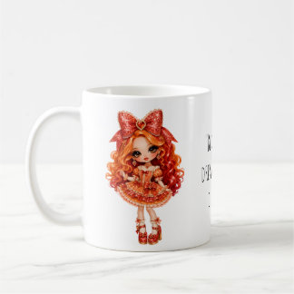"Rotes Haar, große Träume, endlose Glamour." Kaffeetasse