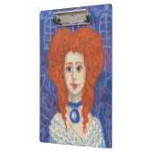 Rotes Haar, Ingwer Girl Rokoko Glasfaser, blau ora Klemmbrett (Links)
