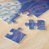 Rotes Haar, Ingwer Girl Rokoko Glasfaser, blau ora Puzzle (Seite)