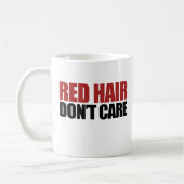 Rotes Haar kümmert sich nicht Kaffeetasse (Links)