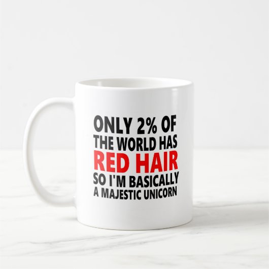 Rotes Haar lustig Kaffeetasse (Links)