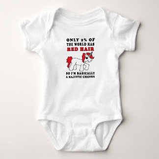 Rotes Haar-majestätischer Einhorn-Baby-Einteiler Baby Strampler