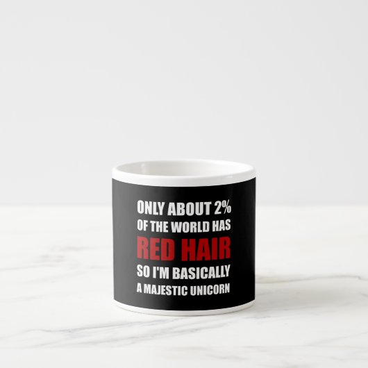 Rotes Haar-majestätisches Einhorn Espressotasse (Vorderseite)