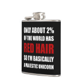 Rotes Haar-majestätisches Einhorn Flachmann (Links)