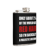 Rotes Haar-majestätisches Einhorn Flachmann (Rechts)