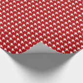 Rotes Hahnentrittmuster Geschenkpapier (Ecke)