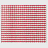 Rotes Hahnentrittmuster-Textilmuster Geschenkpapier (Flach)