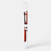 Rotes Hakuna Matata 3D Techno-Star-Design iPhone Hülle (Linke Seite)