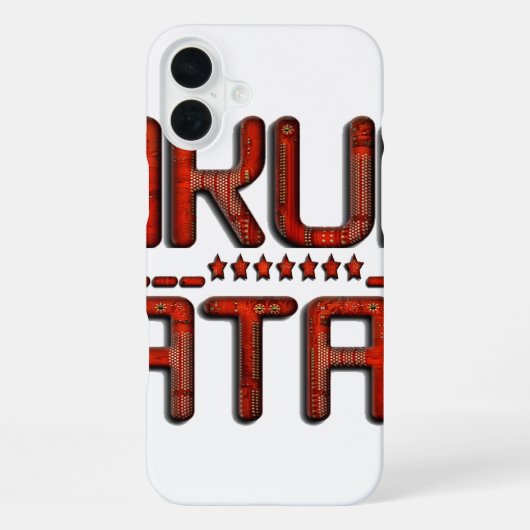 Rotes Hakuna Matata 3D Techno-Star-Design iPhone Hülle (Rückseite)