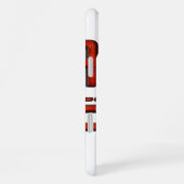 Rotes Hakuna Matata 3D Techno-Star-Design iPhone Hülle (Rechte Seite)