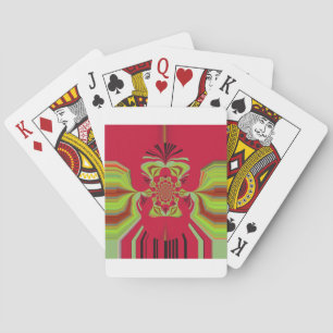 Rotes Hakuna Matata Muster Spielkarten