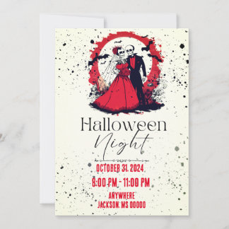 Rotes Halloween-Einladung Einladung