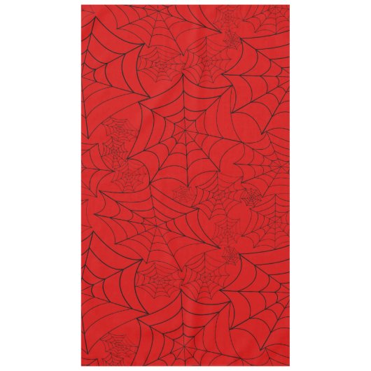 rotes Halloween Gothic Spinnennetz Tischdecke (Vorderseite)