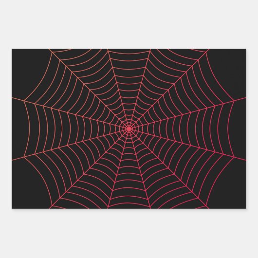 Rotes Halloween-Muster Geschenkpapier Set (Vorderseite)