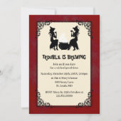 Rotes Halloween-Problem ist Party brauen Einladung (Vorderseite)