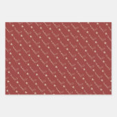 Rotes handgeschriebenes Weihnachten Herz Weihnacht Geschenkpapier Set (Vorderseite 3)