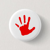 Rotes Handprint Button (Vorderseite)