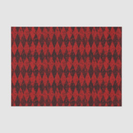 Rotes Harlequin Diamond-Raute Seidenpapier