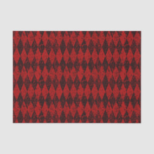Rotes Harlequin Diamond-Raute Seidenpapier