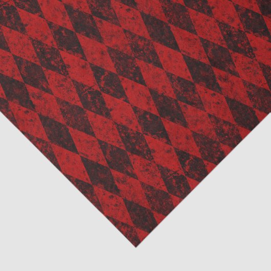 Rotes Harlequin Diamond-Raute Seidenpapier (Ausschnitt)